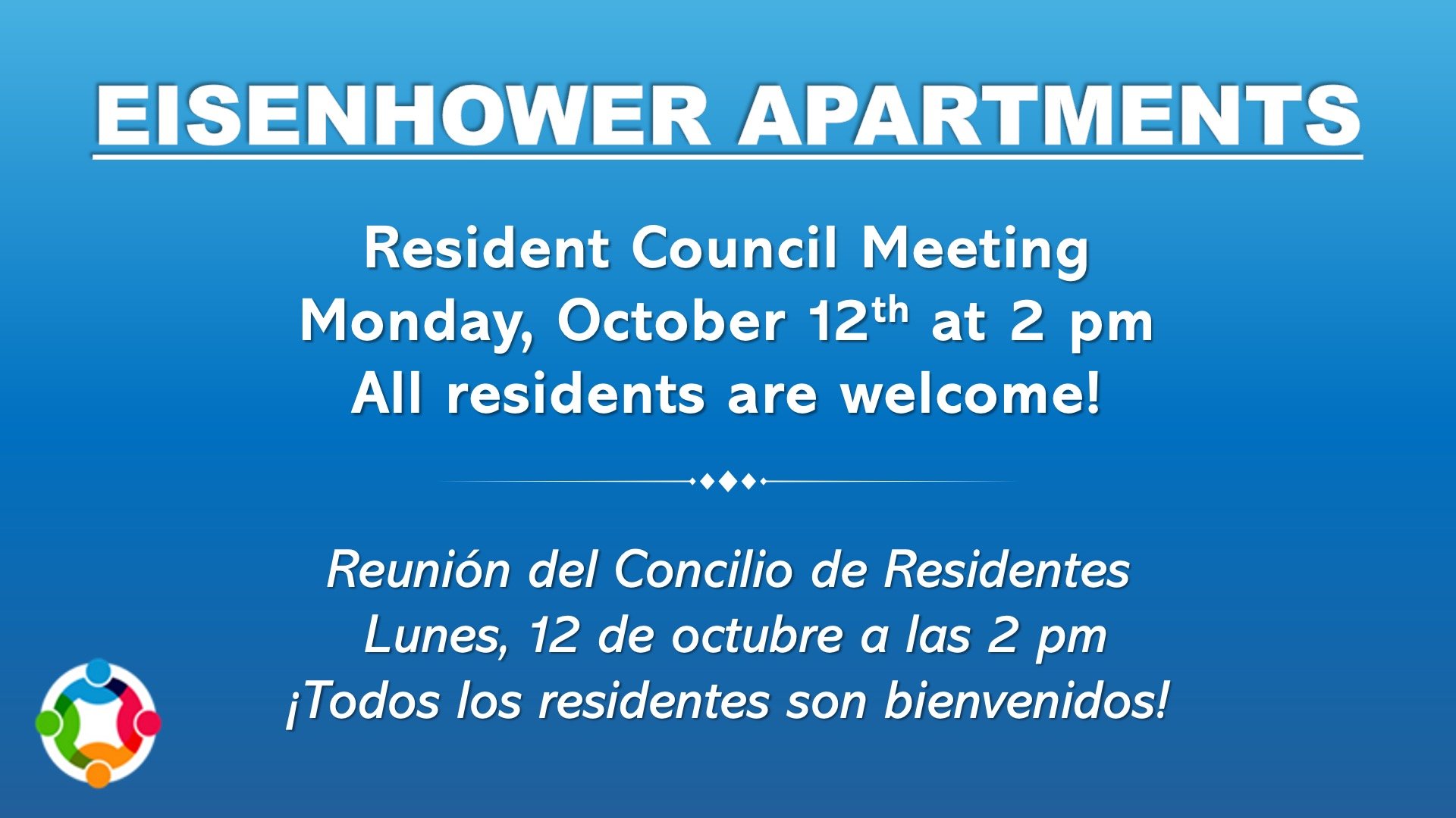 October Resident Council Meeting Slide